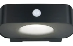 Bilbao hybrid solcellsdriven Vägglampa LED svart uppladdningsbar rörelse- och skymningssensor 4000K IP44