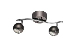 Eglo Bimeda Takspotlight 37cm GU10 LED 3000K 2x2,8W Nickel* Avlånga Takspotlights|Takspot Med 2 Lampor