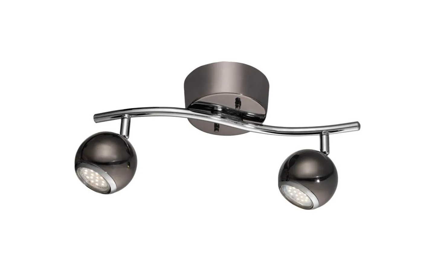 Eglo Bimeda Takspotlight 37cm GU10 LED 3000K 2x2,8W Nickel* Avlånga Takspotlights|Takspot Med 2 Lampor