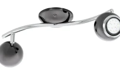 Eglo Bimeda Takspotlight 37cm GU10 LED 3000K 2x2,8W Nickel* Avlånga Takspotlights|Takspot Med 2 Lampor