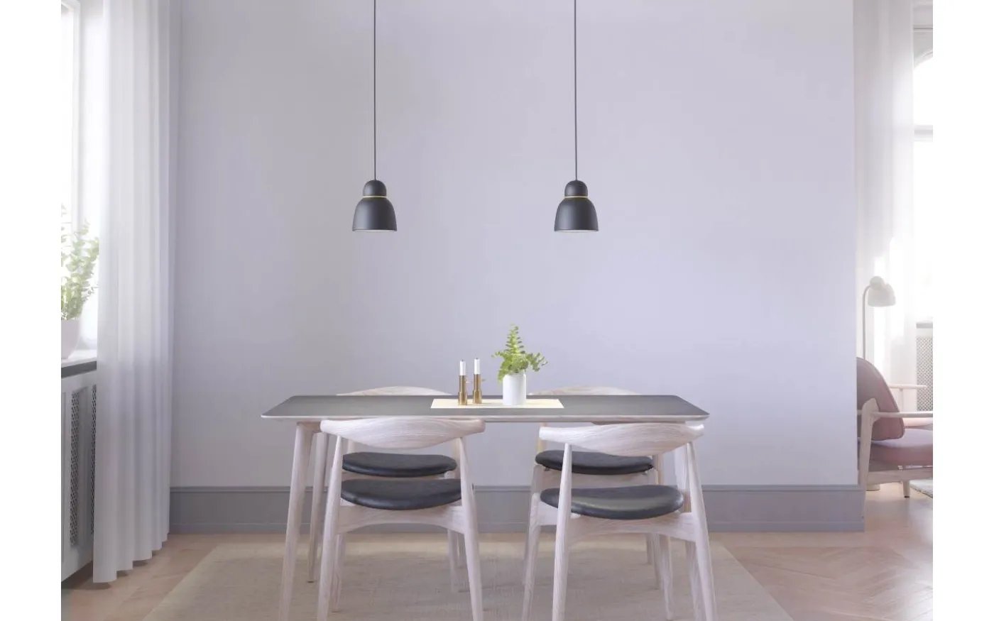 Bird Fönsterlampa Ø17,3cm Svartstruktur/Mässing