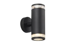 Birk Vägglampa 2L Svart IP44