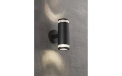 Birk Vägglampa 2L Svart IP44