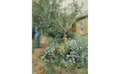 Blomster Bonad 90x136cm Grön