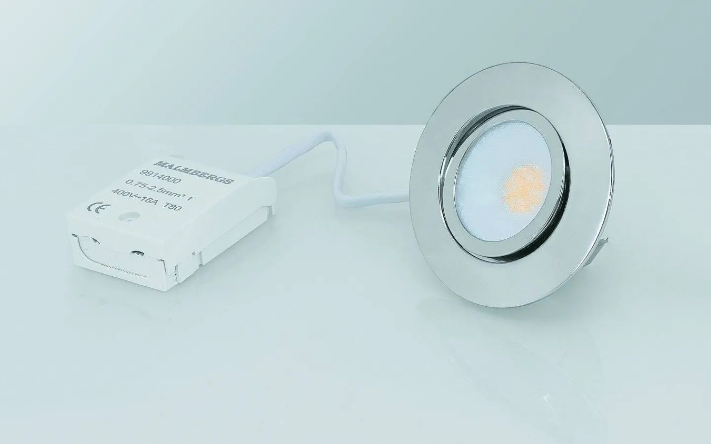 Malmbergs Bluetooth LED-downlight, MD-230 Tune, 5W, Krom* Downlights, Spotlight