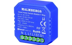 Malmbergs Bluetooth Smart Modul ON/OFF, inklusive RF-stöd, 2300W/250W LED* Fjärrströmbrytare
