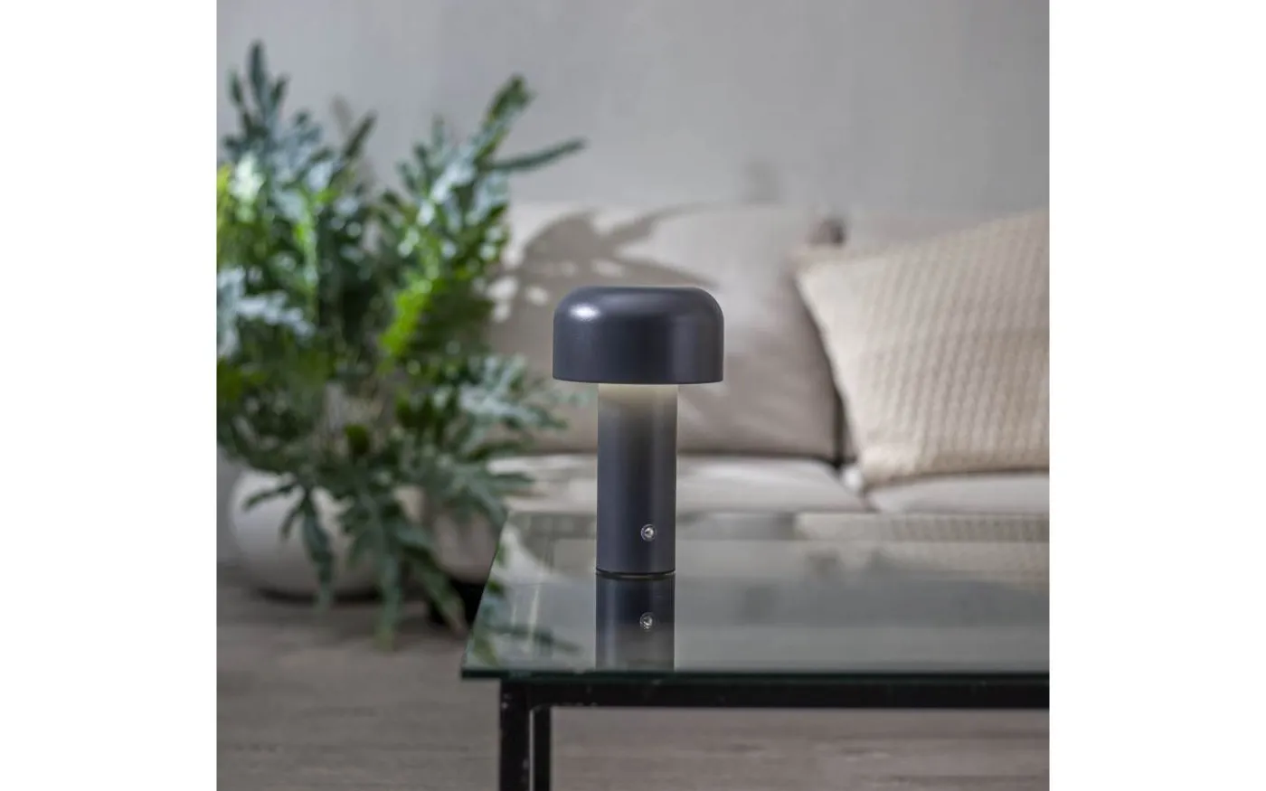 Bobby Uppladdningsbar Bordslampa Mörkgrå