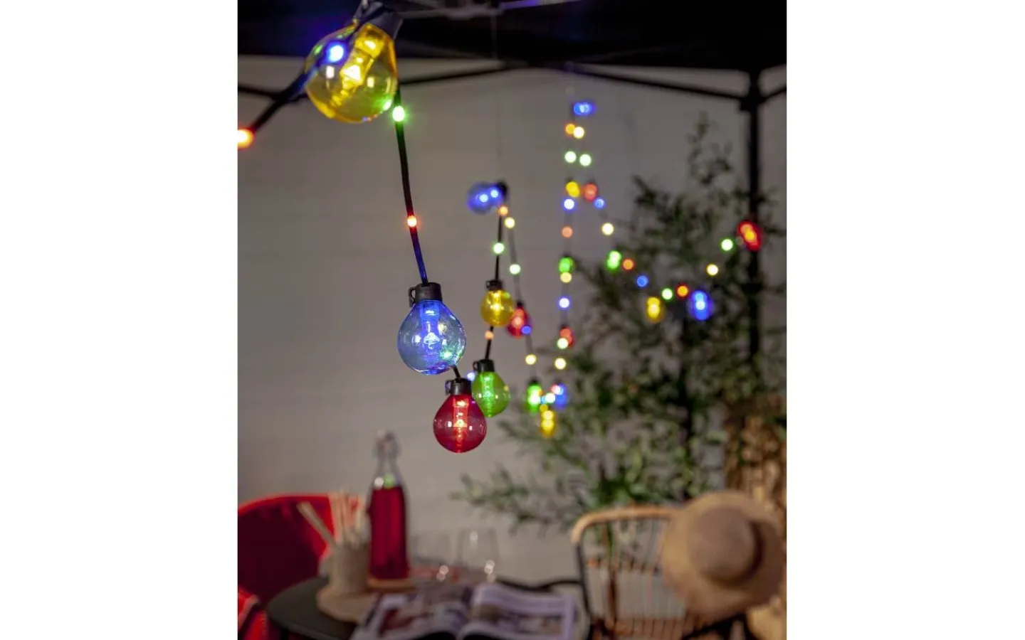 Star Trading Bolla Ljusslinga 5,3m 20L Multifärgad IP44* Partyslingor Utomhus 230V|Partyslingor Utomhus 230V