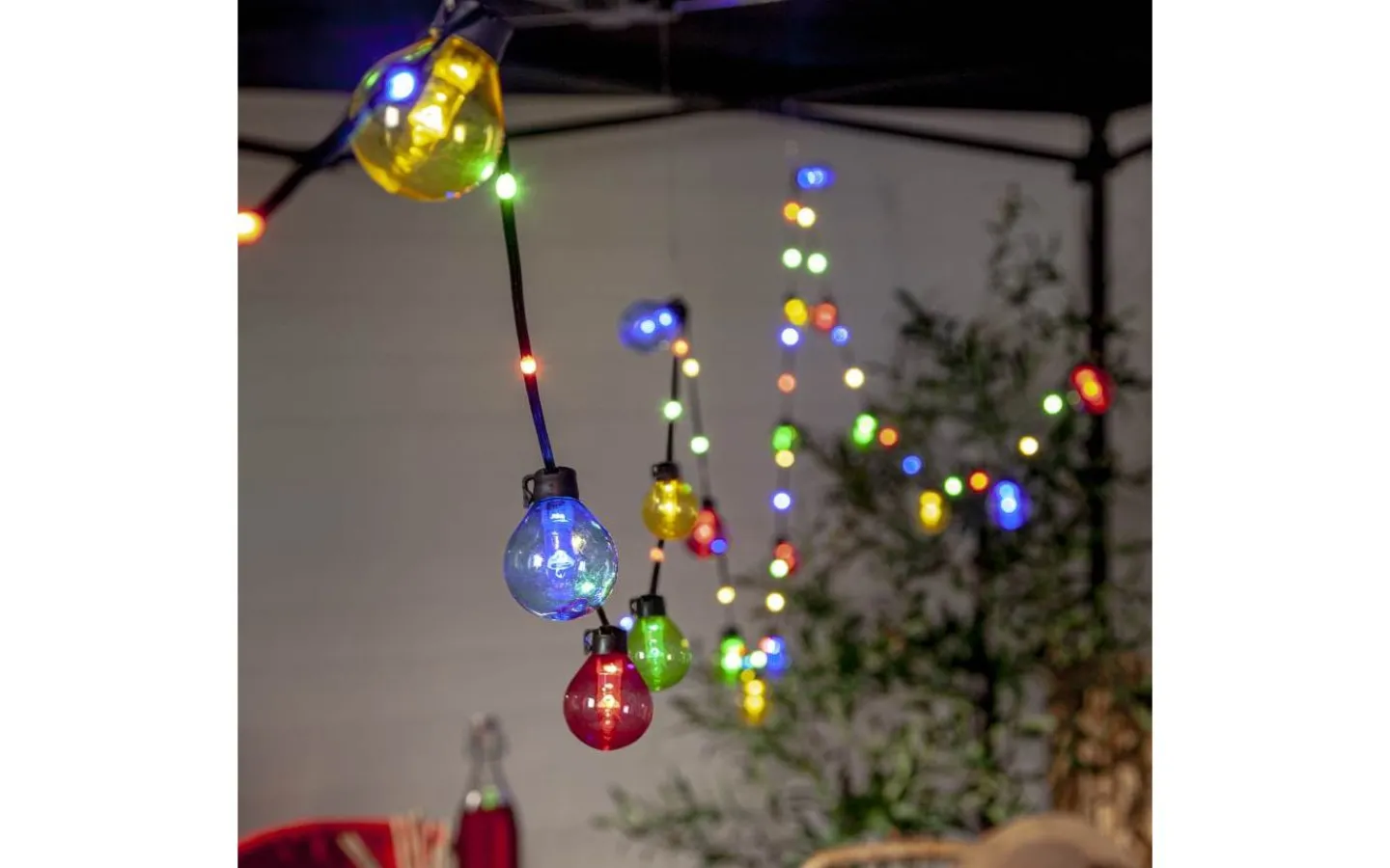 Star Trading Bolla Ljusslinga 5,3m 20L Multifärgad IP44* Partyslingor Utomhus 230V|Partyslingor Utomhus 230V