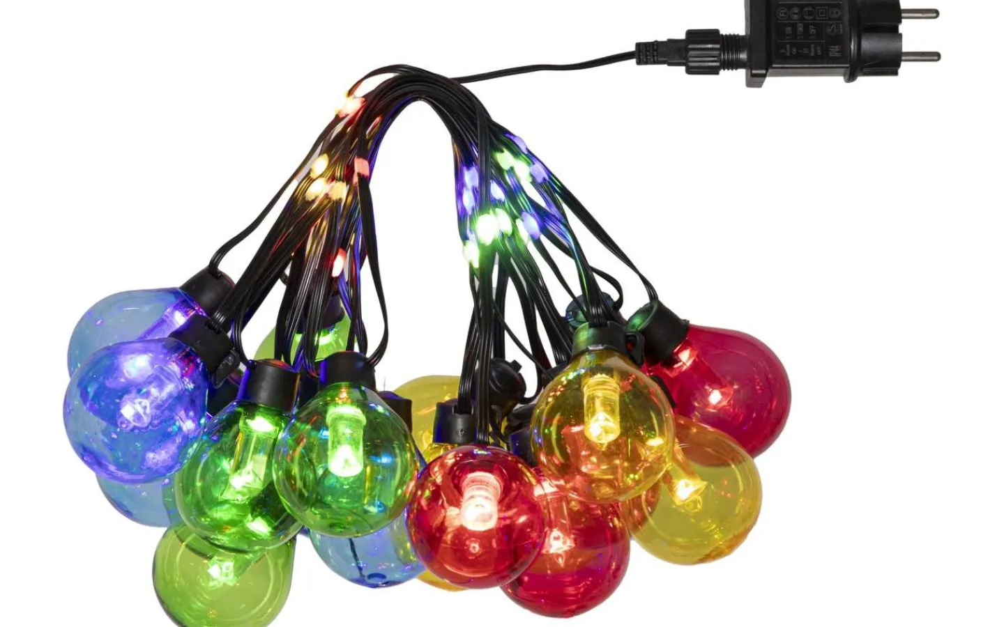 Star Trading Bolla Ljusslinga 5,3m 20L Multifärgad IP44* Partyslingor Utomhus 230V|Partyslingor Utomhus 230V