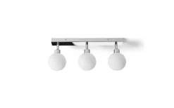 Bolly III Plafond 43cm Opal/Krom IP44