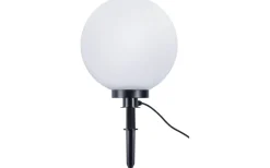 Markbelysning<Reality Bolo Trädgårdsboll 40cm E27 vit IP44