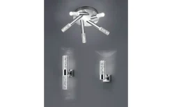 Badrumslampor Tak<Trio Lighting Bolsa H2O Plafond LED rund krom/bubbelglas IP44