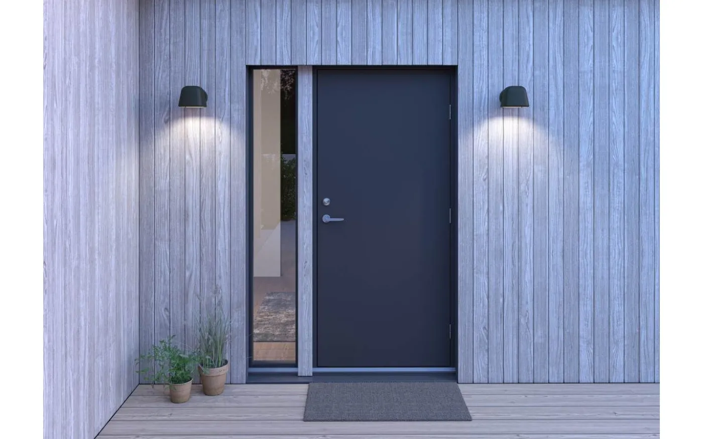 Boo Vägglampa Svartstruktur IP44