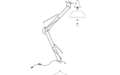 Eglo Borgillio Golvlampa 190cm Koppar* Golvläslampor