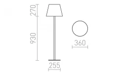 Bosanova Golvlampa Antrasitgrå 120cm 230V E27 IP65