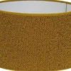 Cylinder Lampskärmar<Hallbergs Boucle Cylinder Lampskärm Ø25cm Guldgul
