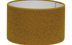 Cylinder Lampskärmar<Hallbergs Boucle Cylinder Lampskärm Ø25cm Guldgul