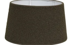 Hallbergs Boucle Lampskärm Oval 20cm Brun* Ovala Lampskärmar