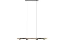 Eglo Boyal Taklampa 101cm LED 40W 3000K Svart/Trä* Avlånga Taklampor