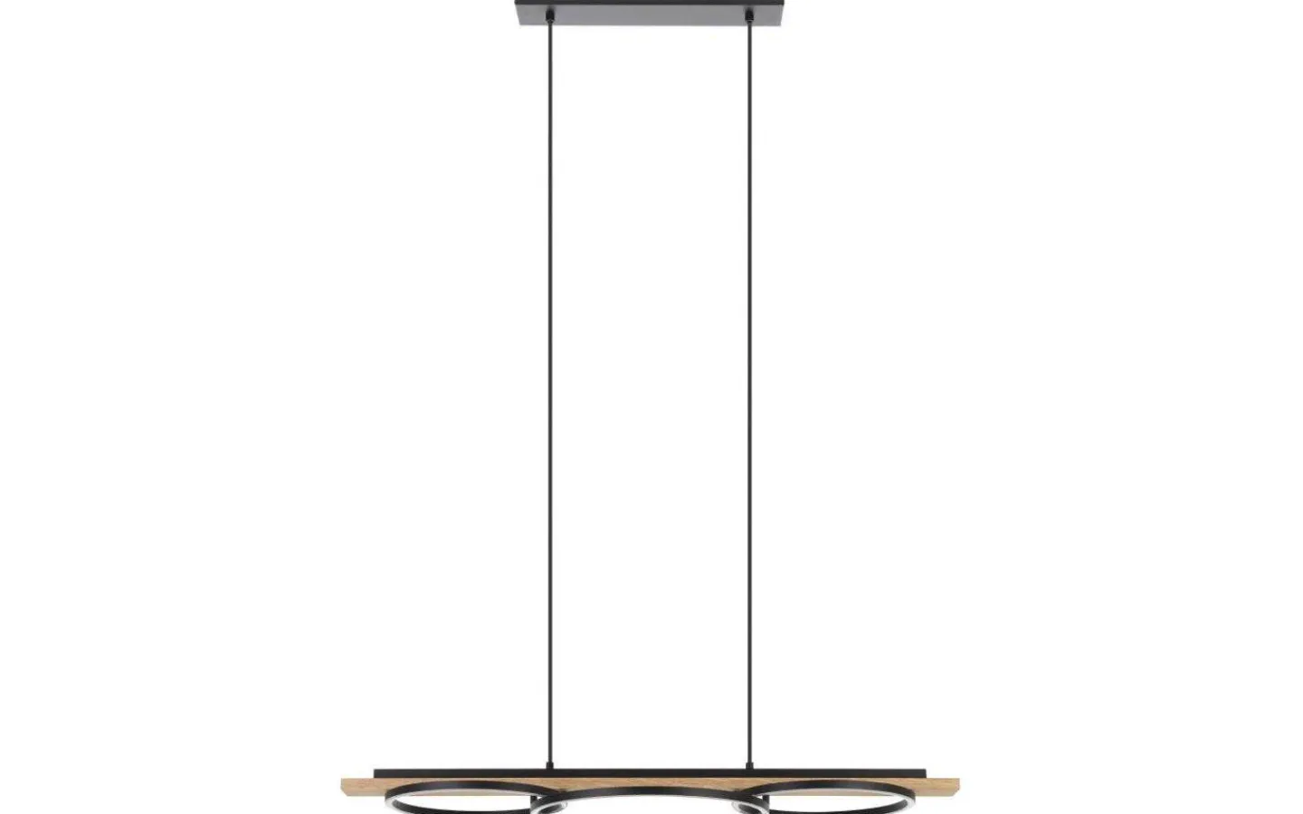 Eglo Boyal Taklampa 101cm LED 40W 3000K Svart/Trä* Avlånga Taklampor