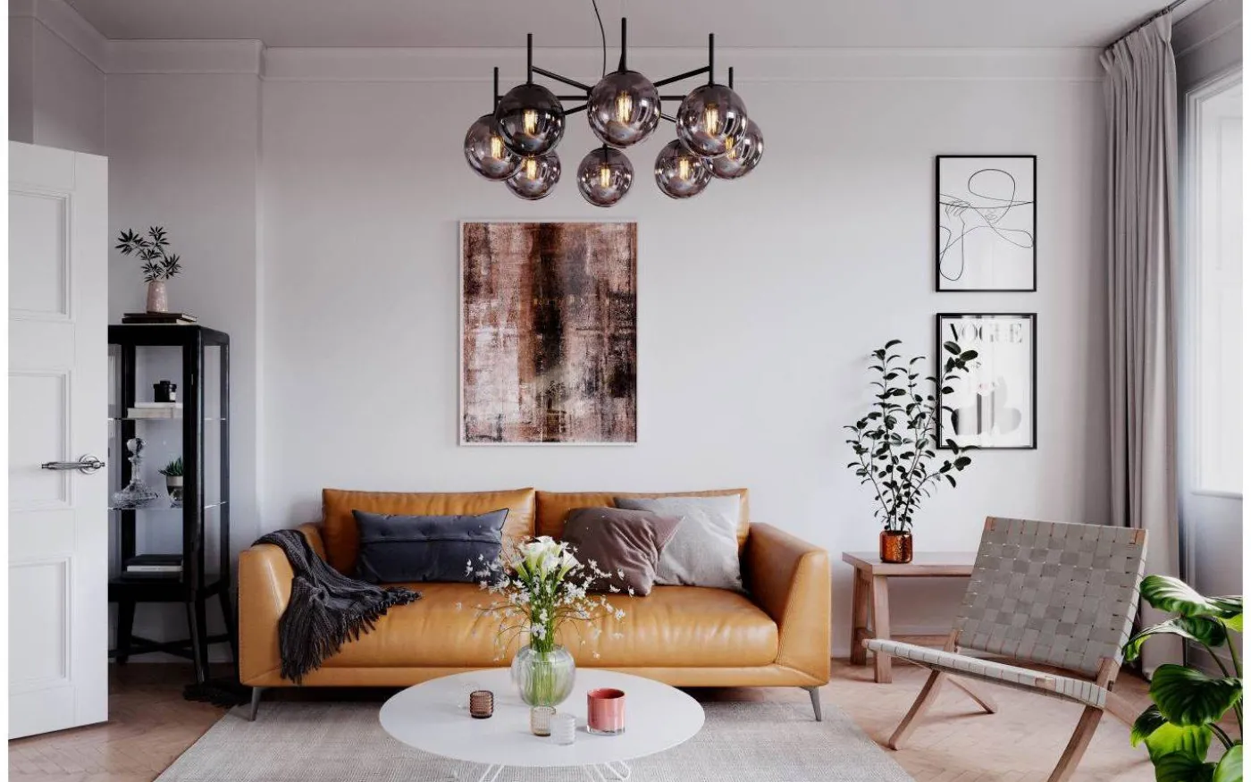 Boyle Taklampa Ø83cm Rökgrå