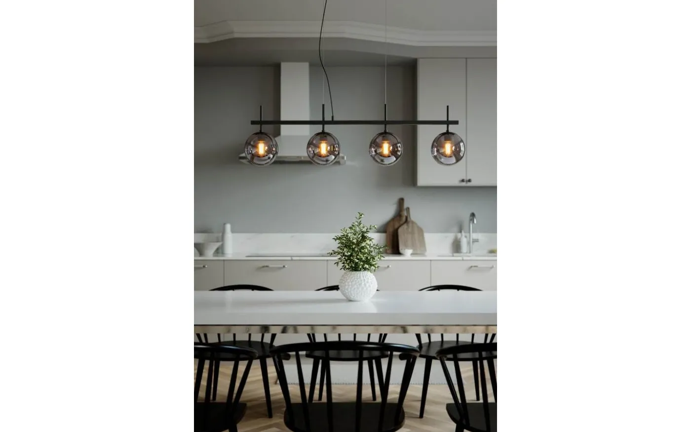 Boyle Taklampa 117cm Rökgrå