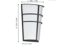Breganzo Fasadlampa LED 3000K 2x2,5W Antracit IP44