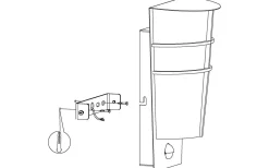 Vägglampor Utomhus<Eglo Breganzo Fasadlampa Rörelse LED 3000K 2x2,5W Antracit IP44