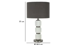 Mauro Ferretti Brighty Bordslampa 57cm Vit/Grå* Bordslampor