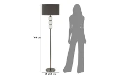 Golvlampor<Mauro Ferretti Brighty Golvlampa 164cm Vit/Grå