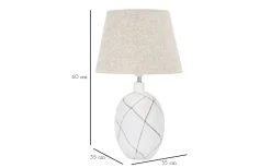 Mauro Ferretti Brillante Bordslampa 60cm Vit/Beige* Bordslampor