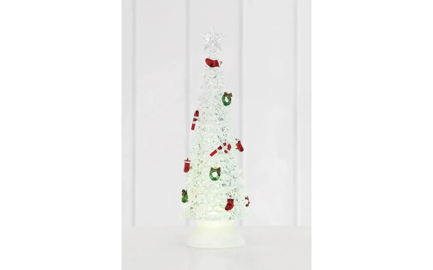 Bro Batteridriven Bordsdekoration Julgran 35cm Vit