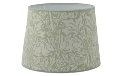 Hallbergs Brother Rabbit Lampskärm Ø30cm Sage William Morris* Mönstrade Lampskärmar
