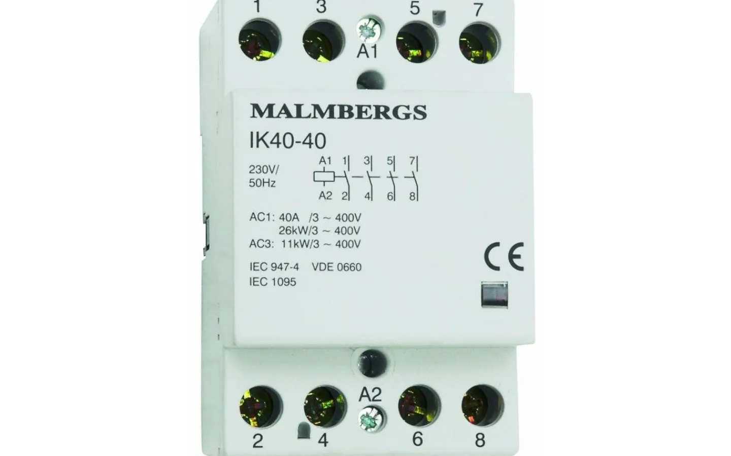 Kontaktorer, Startutrustning<Malmbergs Brumfri kontaktor, 11kW, 40A