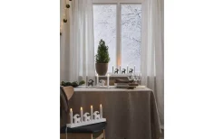 Adventsljusstakar 0-30 Cm<Star Trading Bruse Adventsljusstake 18cm LED Brun/Vit