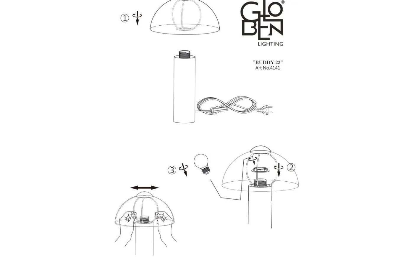 Buddy Bordslampa 36cm Gul