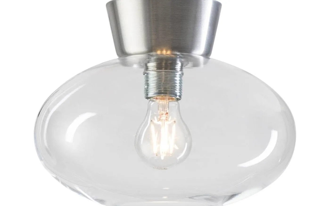 Bullo Plafond 27cm Aluminium/Klar