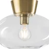 Badrum|Hall & Trappa<Belid Bullo Plafond 27cm Mässing/Klar