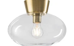 Badrum|Hall & Trappa<Belid Bullo Plafond 27cm Mässing/Klar