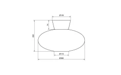 Belid Bullo XL Plafond 38cm Mässing/Opal* Badrum|Hall & Trappa