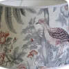 Hallbergs Burdett Lampskärm Ø24cm Grå Laura Ashley* Mönstrade Lampskärmar