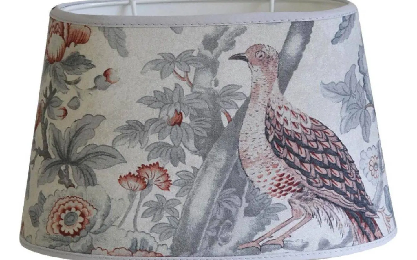 Hallbergs Burdett Oval Lampskärm 20cm Grå Laura Ashley* Ovala Lampskärmar