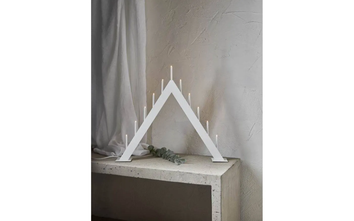 Buzz Adventsljusstake 50cm Vit