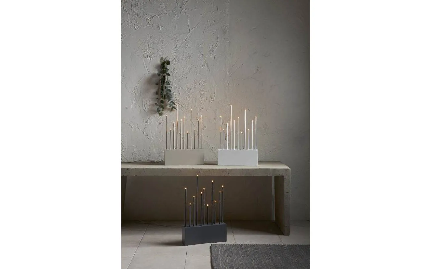 Buzz Adventsljusstake 43cm Vit