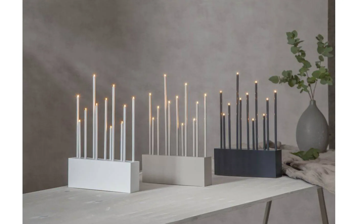 Buzz Adventsljusstake 43cm Vit