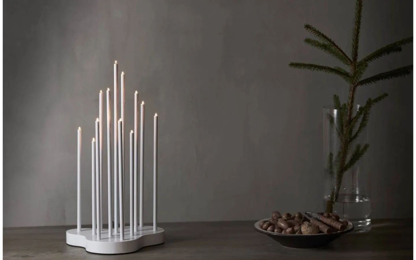 Visa Alla Adventsljusstakar|Adventsljusstakar 31-60 Cm<Star Trading Buzz Adventsljusstake 43cm Vit
