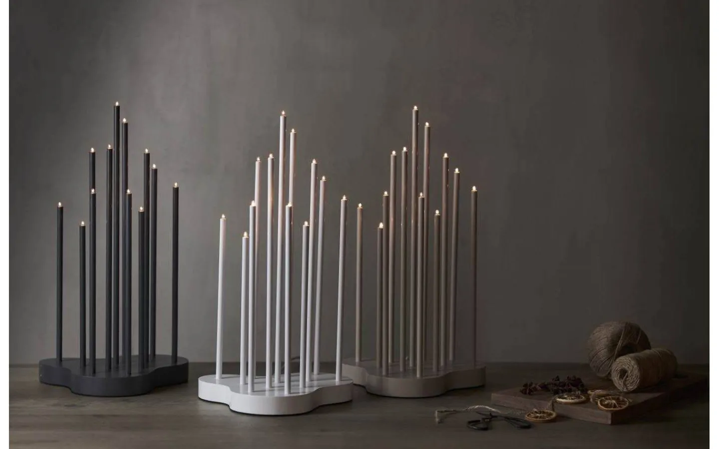 Visa Alla Adventsljusstakar|Adventsljusstakar 31-60 Cm<Star Trading Buzz Adventsljusstake 43cm Vit