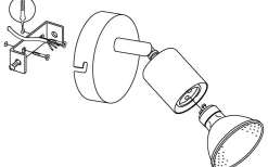 Takspot Med 1 Lampa<Eglo Buzz Takspotlight 6cm GU10 LED 3000K 2,8W Nickel