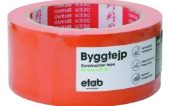 Byggtejp, Orange, Bredd 50 mm